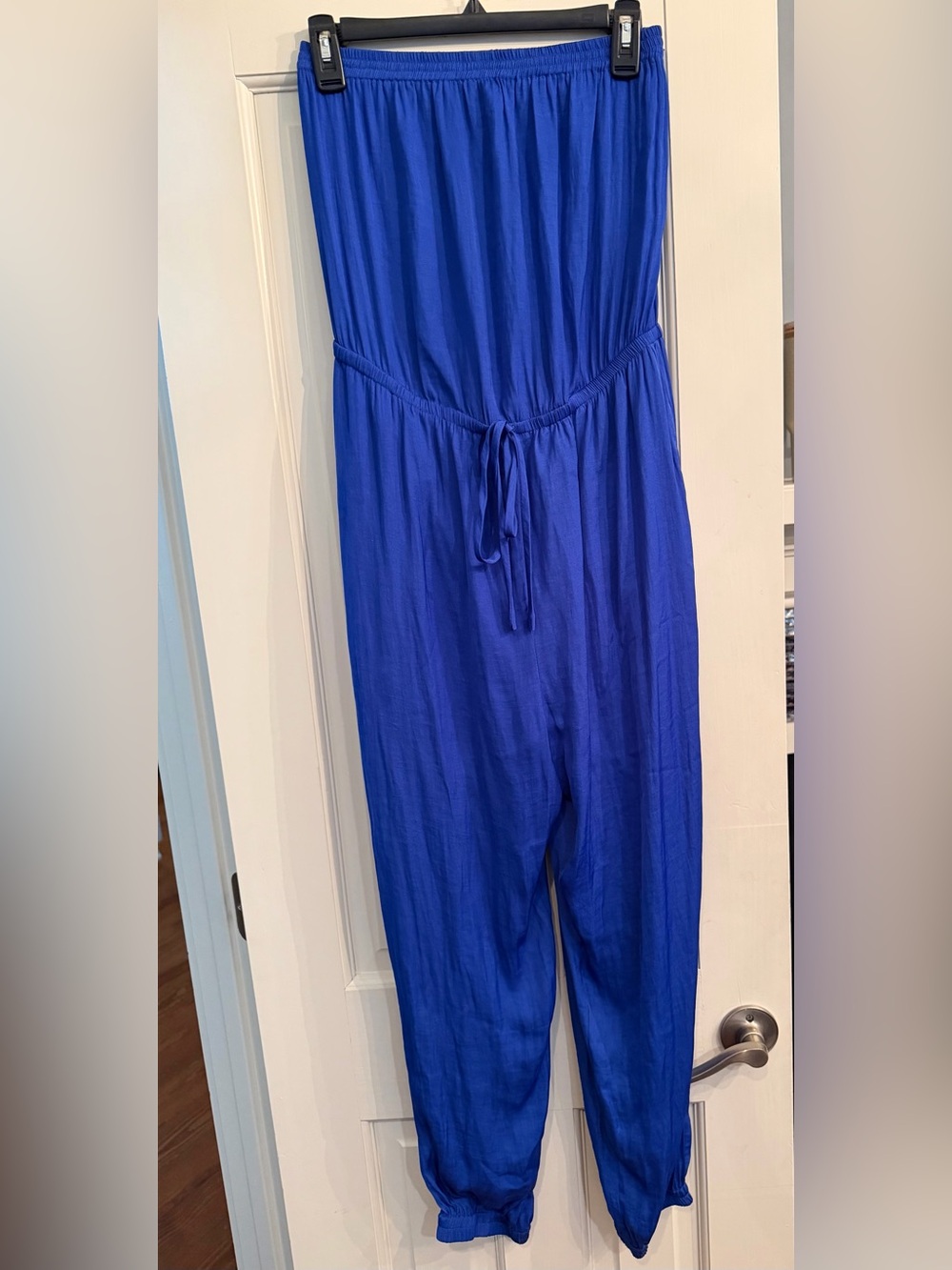 Naked Zebra Royal Blue Strapless Jumpsuit Women’s Size Medium NWOT